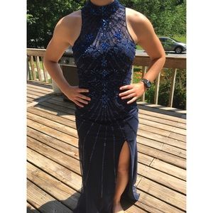 Navy blue prom dress